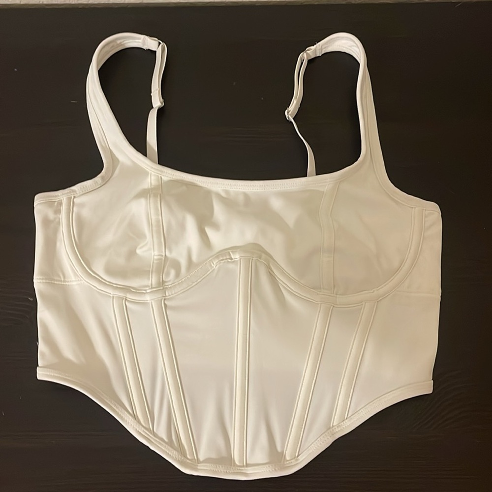Gilly Hicks White Corset Top